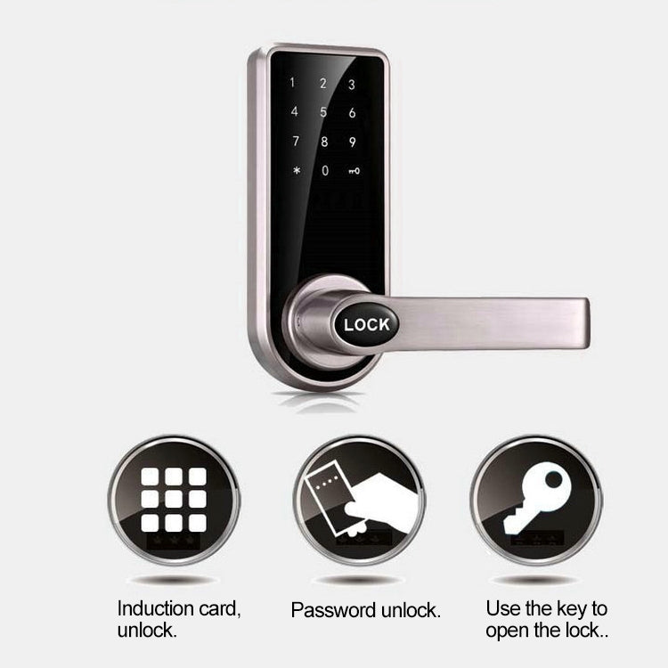 OS8818 Password + Key + Sensor Card Zinc Alloy Electronic Door Lock Touch Screen Electronic Code Lock, OS8818 OS8818 Password + Key + Sensor Card Zinc Alloy Electronic Door Lock Touch Screen Electronic Code Lock, OS8818